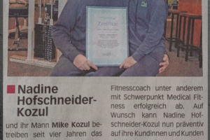 Zeitungsartikel Fitnesscoach